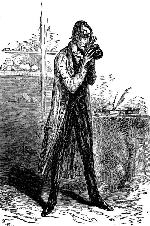 Voyage au centre de la Terre, gravure d'Édouard Riou